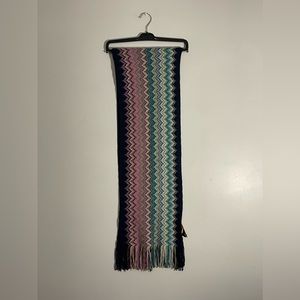 Missoni zigzag chevron knit retro scarf wrap | One size